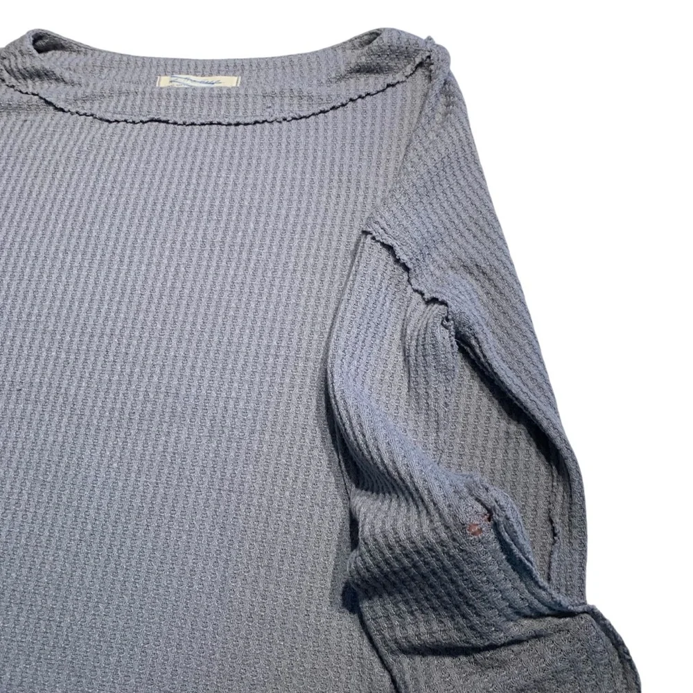 Free People We The Free North Shore Thermal Waffle Knit Top Small